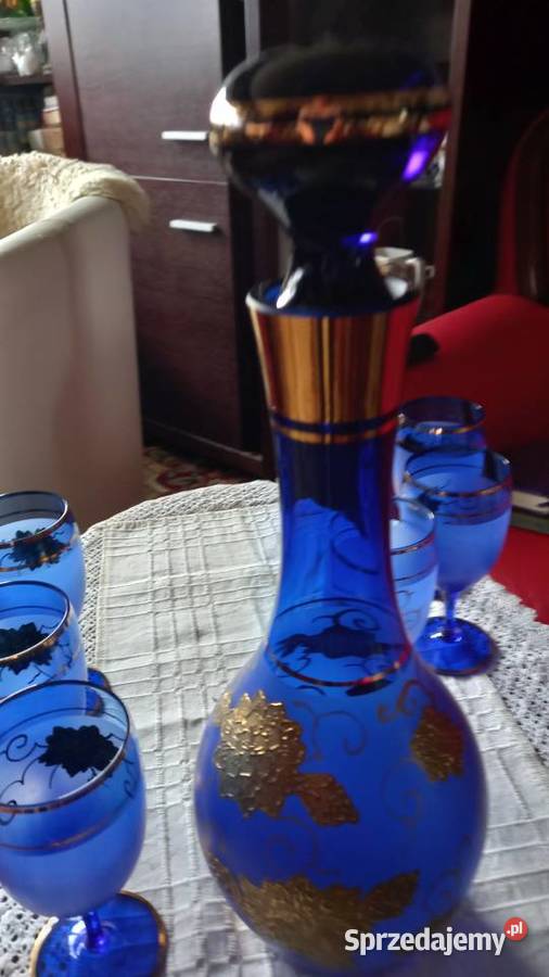 Komplet Bochemia kobalt I złoto Warszawa