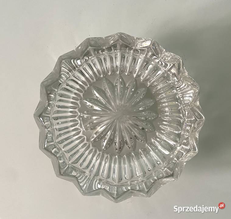 Piękna popielniczka kryształowa dekoracja przezroczysty sprzedam