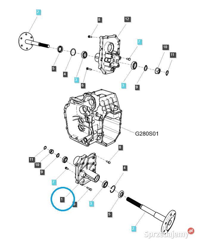 Obudowa przekładni lewa TRG480 LS Tractor Tajęcina
