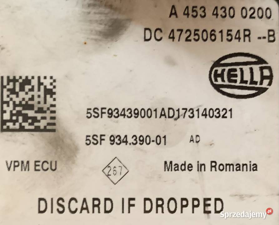 SMART FORFOUR II RENAULT MODUŁ ECU A4534300200 Sosnowiec