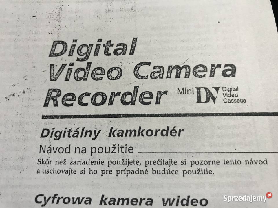 Instrukcje obsługi kamer cyfrowych Nowa Sól sprzedam