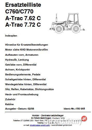 Holder C760 C770 katalog części zamiennych