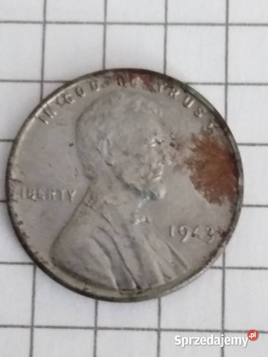 Moneta 1 cent usa Lincoln 1943 Żary