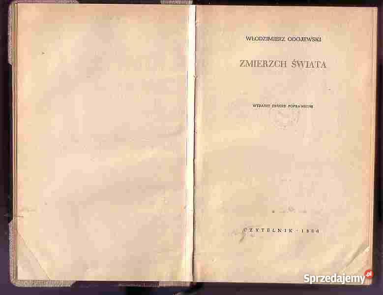 3151 ZMIERZCH ŚWIATA WŁODZIMIERZ ODOJEWSKI sprzedam