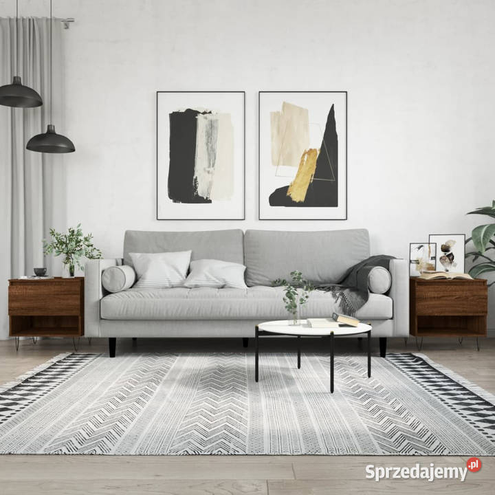 Stoliki kawowe 2 brązowy dąb 50x46x50 WM830923 Warszawa sprzedam