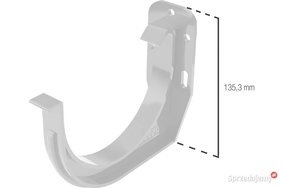Bryza PVC Uchwyt rynny czołowy 125 mm biały Białystok