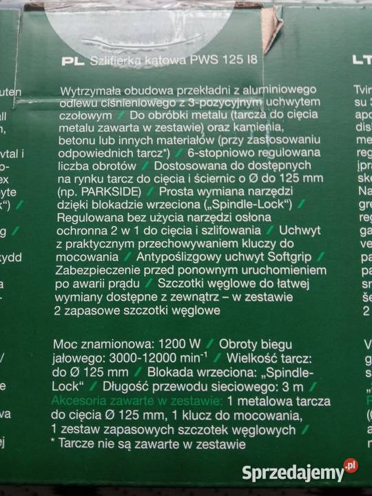 Szlifierka kątowa
PWS 125 I8 1200 W patrz fotki Szlifierki kątowe Bydgoszcz