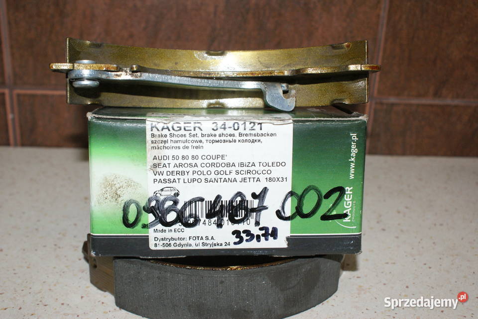 0 986 487 002 BOSCH SZCZĘKI HAMULC VW GOLF I II osobowe