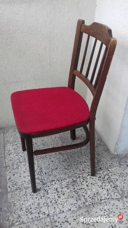 Krzesło gięte drewniane z obiciem Vintage do 41cm małopolskie Kraków