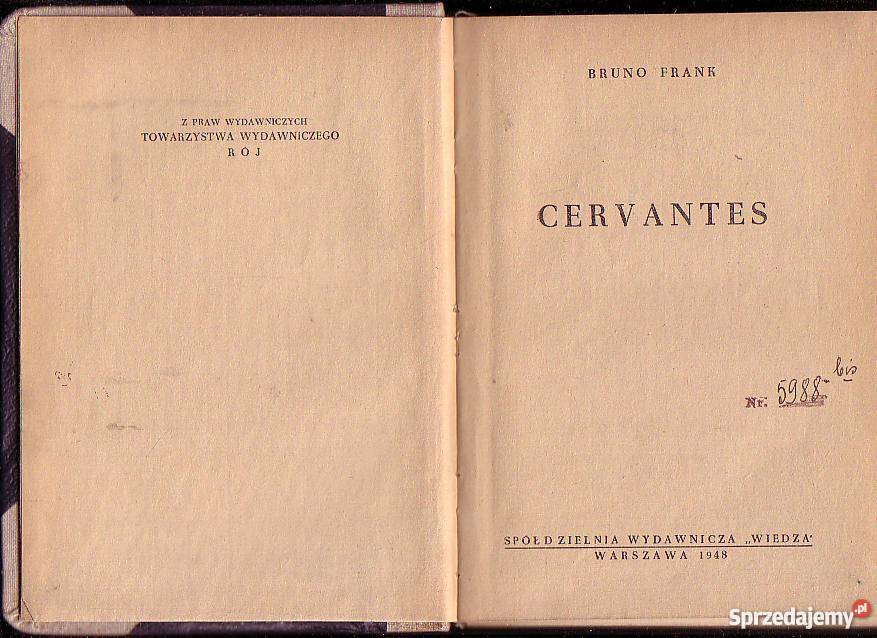 8265 CERVANTES BRUNO FRANK biografie, wspomnienia Czyrna