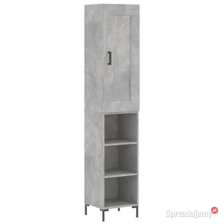 Wysoka szafka szarość betonu 345x34x180 Pozostałe mazowieckie Warszawa