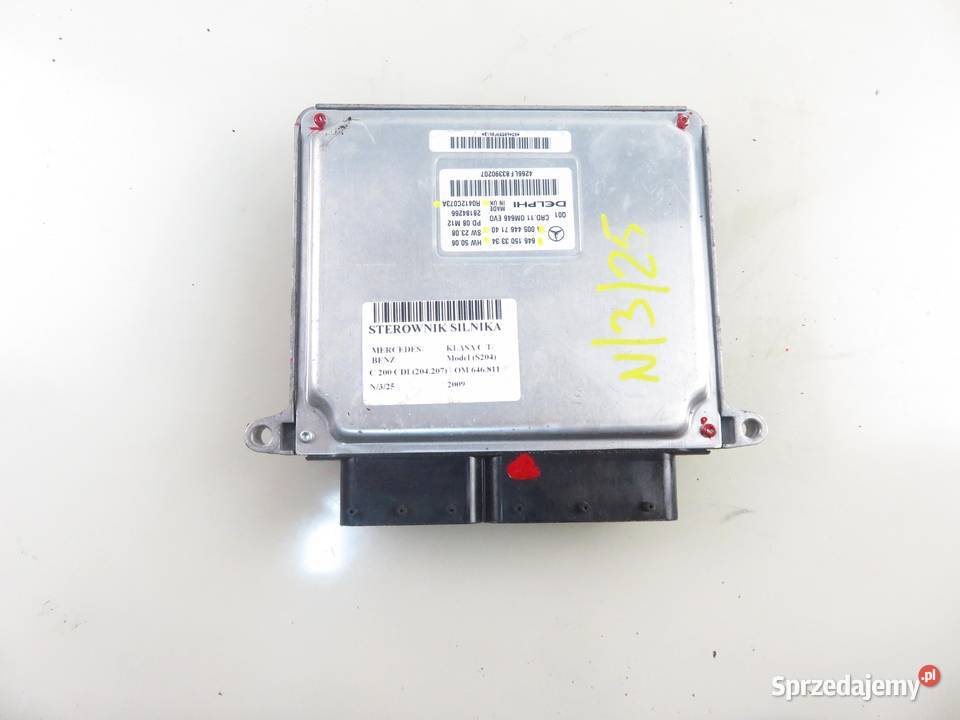 STEROWNIK MERCEDES 204 C 22 CDI 6461503334 osobowe Układ elektryczny, zapłon