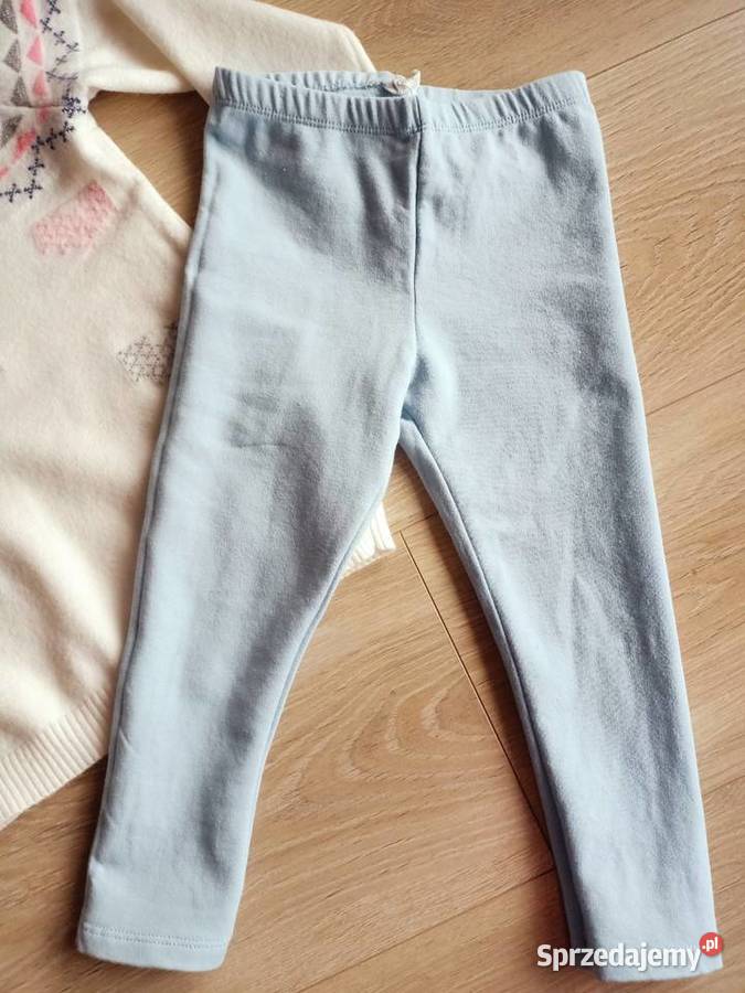 Komplet dziewczęcy sweter tunika leginsy ecru Cool Club Płock