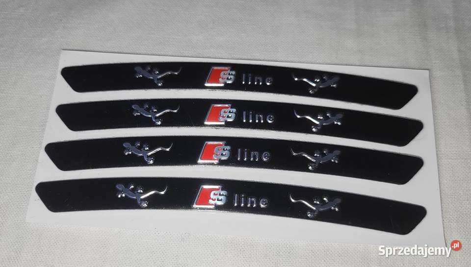 Naklejkiemblematy na felgi Audi Sline Black Motoryzacja Gliwice