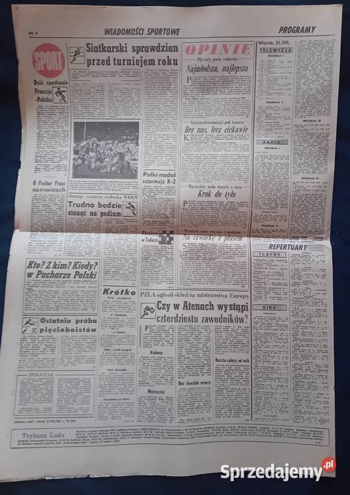 Trybuna Ludu 206 Wtorek 31 sierpnia 1982 r Antykwariat Koźminek