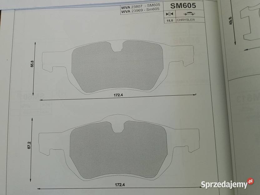 SM605 Klocki hamulcowe kpl przód CHRYSLER GRAND
