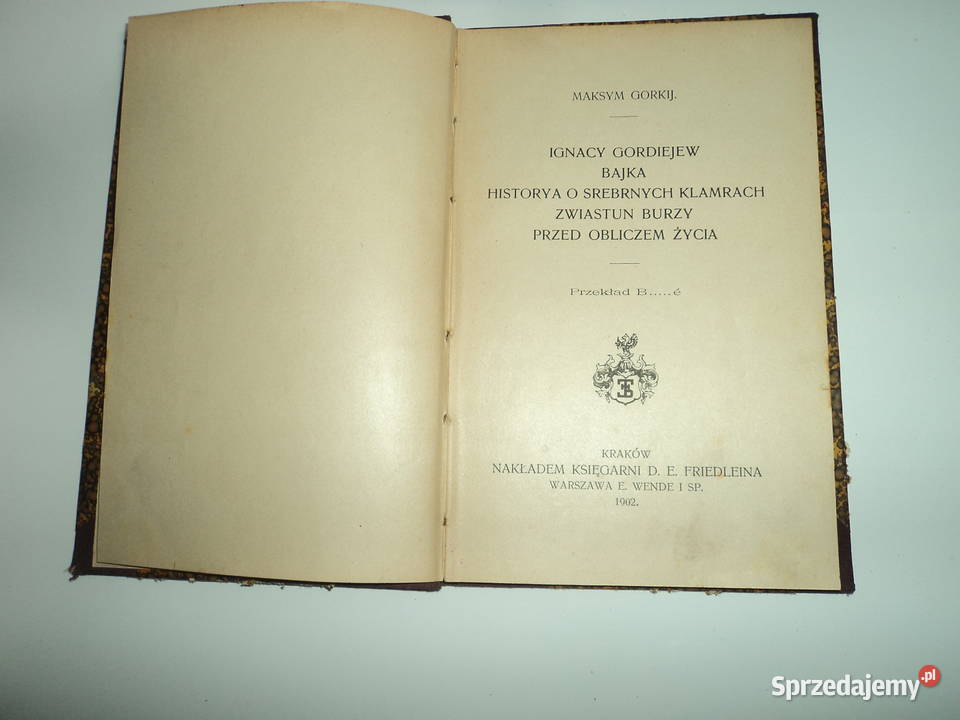 Ignacy Gordiejew Bajka z 1902 roku Nowy Sącz