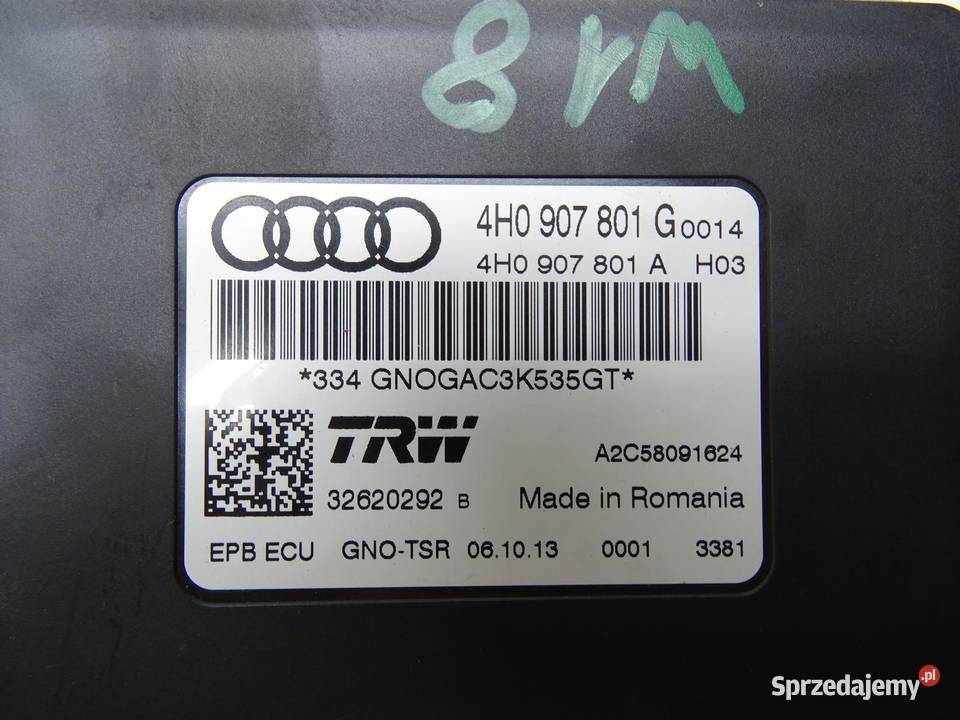 MODUŁ STEROWNIK HAMULCA RĘCZNEGO 4H0907801G AUDI