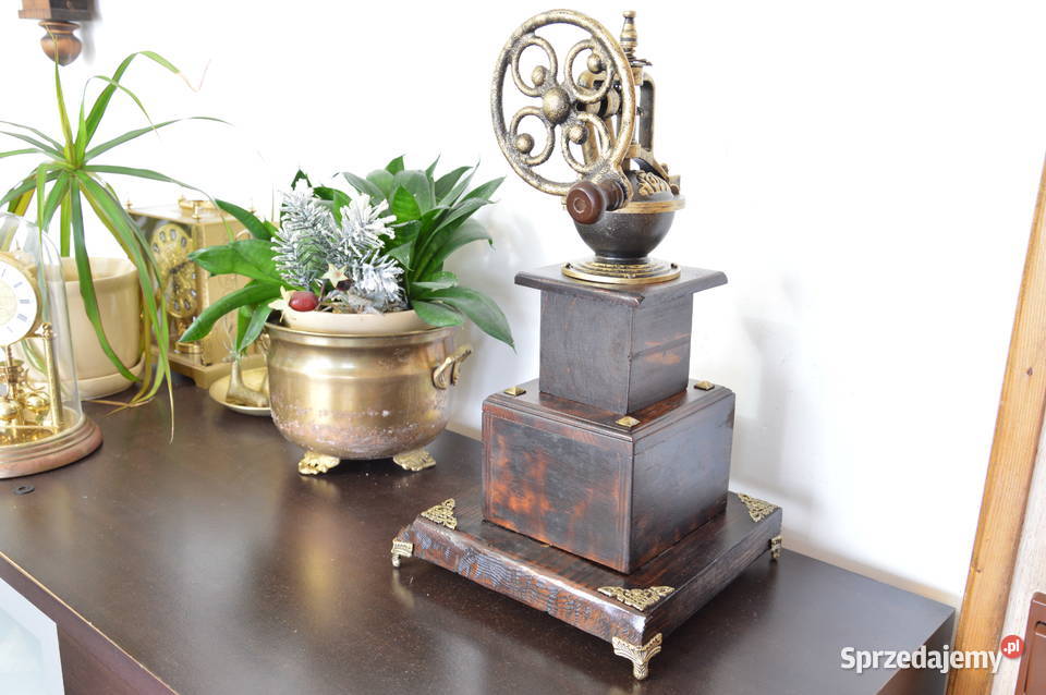 dębowy duży MŁYNEK do kawy niemiecki b stary Jastrzębie-Zdrój