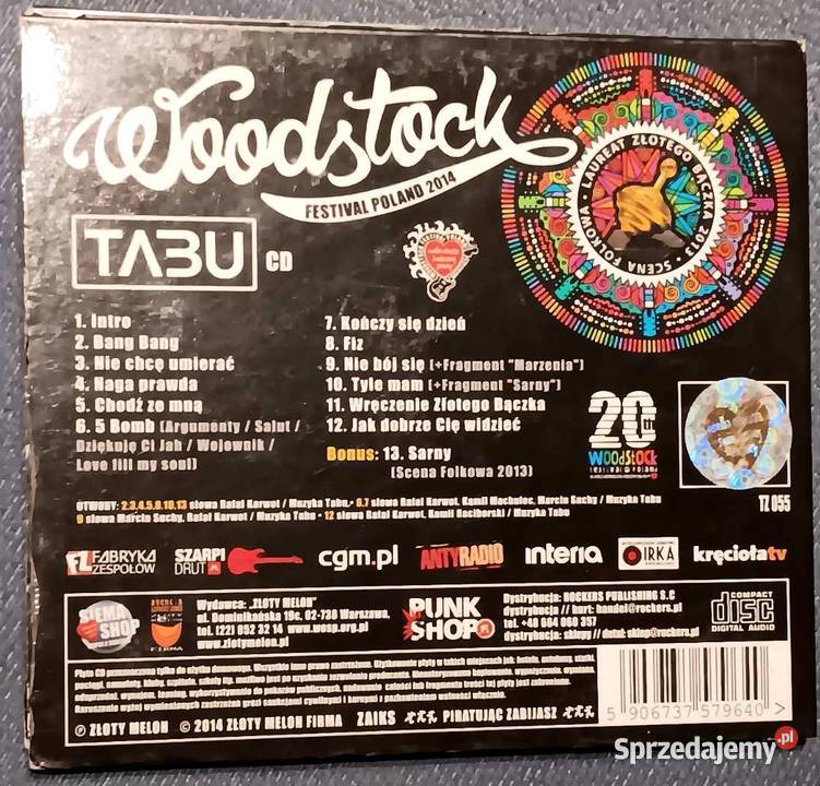 Tabu Przystanek Woodstock 2014 Płyta CD Opole sprzedam