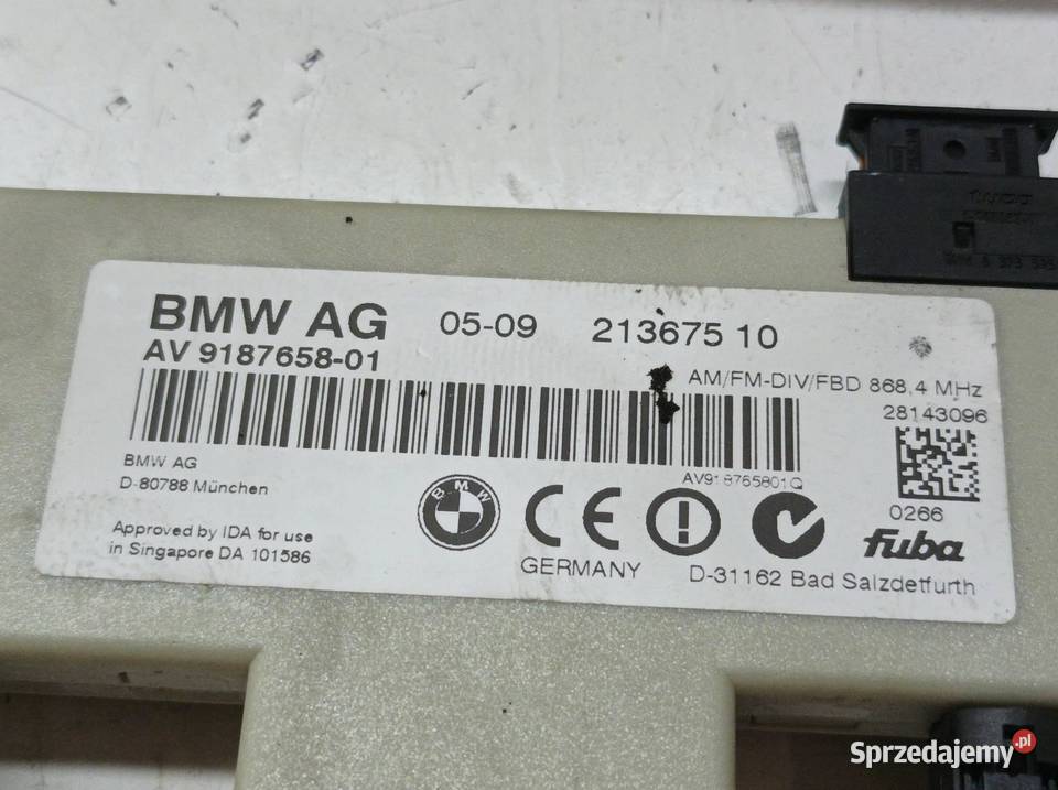 ANTENA KAROSERYJNA WZMACNIACZ KPL E90 E92 Wyposażenie elektryczne