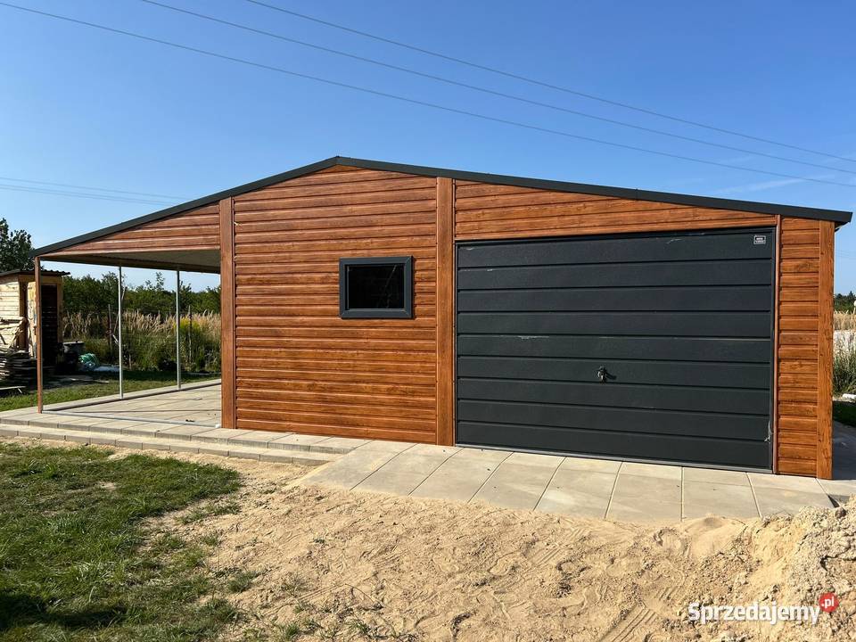 Garaż jednostanowiskowy 855 m z Wiatą Dach Poborowo sprzedam