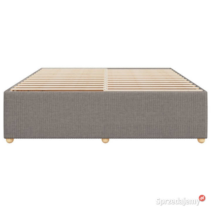 Rama łóżka bez materaca taupe obita tkaniną 200cm