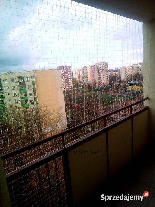 Siatki zabezpieczające balkon kota Bez Wiercenia Warszawa