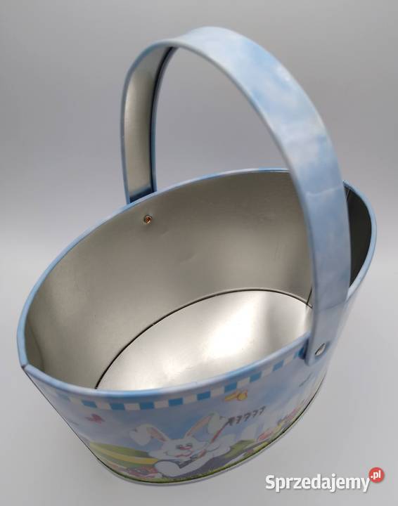 Koszyk Koszyczek Metal Wielkanoc Niebieski Gdańsk
