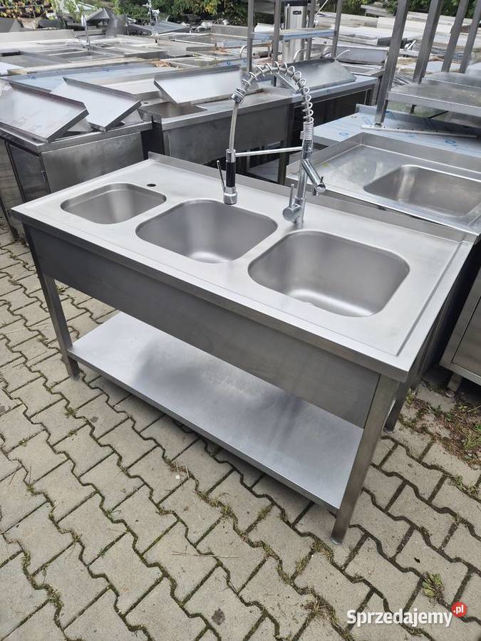 Zlew Gastronomiczny 3 Komorowy Z Półką 1407085 B Ostrów Wielkopolski sprzedam