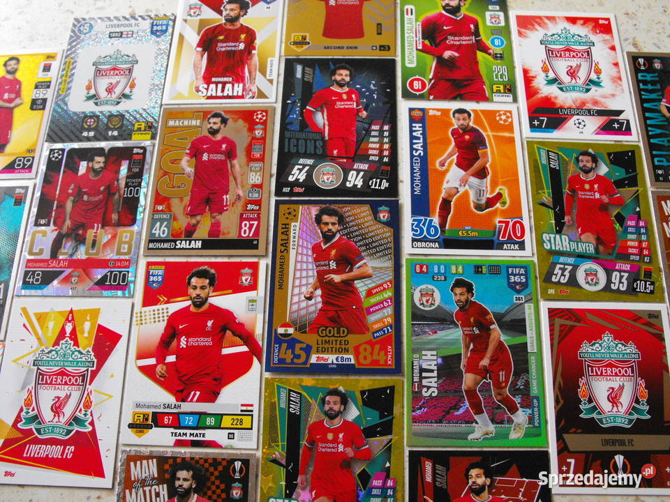 Karty piłkarskie MOHAMED SALAH LIVERPOOL zestaw śląskie Mykanów
