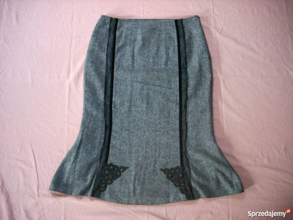 Spódnica Jesienna Tweed Koronka 30 M MIDI Rozmiar 38(M) Nowy Sącz