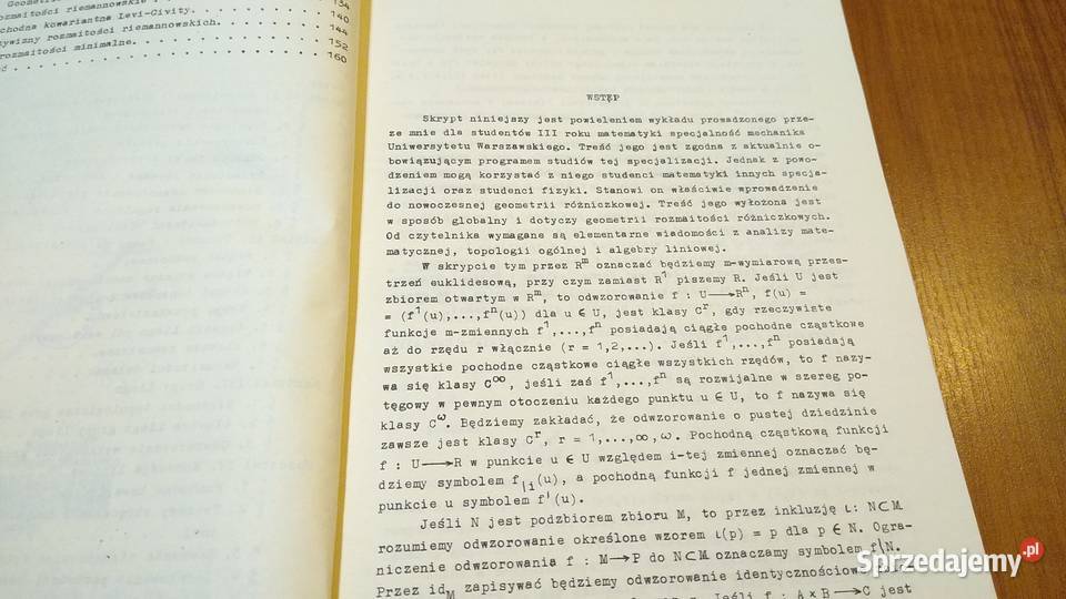 Geometria różniczkowa skrypt studentów III Gdańsk