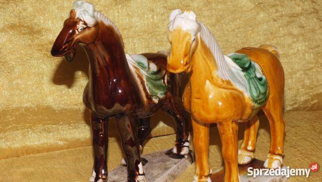 Ceramiczne figurki koni 2 Porcelana i szkło kujawsko-pomorskie Inowrocław sprzedam