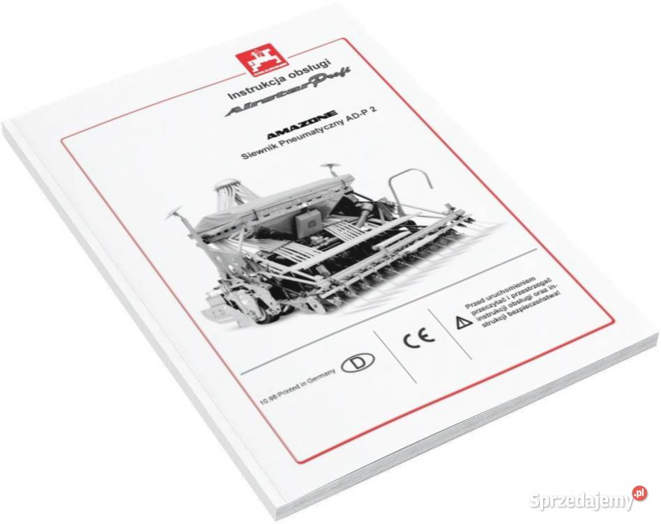 Amazone Instrukcja obsługi ADP 2 Airstar adp 302 motoryzacja, transport Szamotuły sprzedam