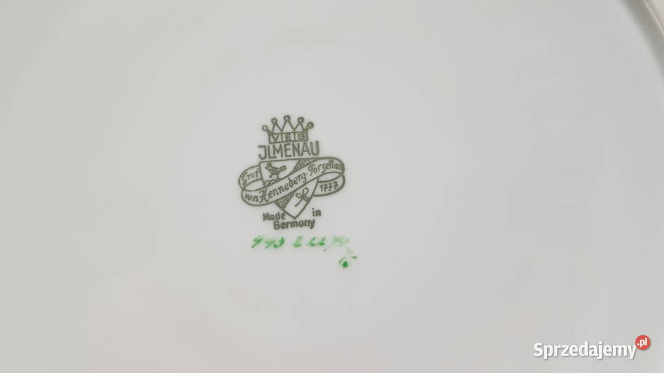 Stara sygnowana porcelanowa patera talerz ok 30 śląskie