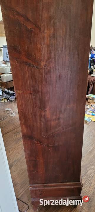 Stara drewniana witryna biblioteczka odnowiona Meble Antyki, Sztuka, Kolekcje