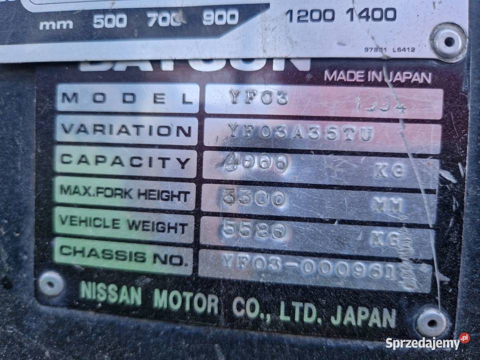 Wózek widłowy DATSUN 4T udźwigu Chrzanów