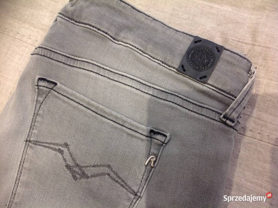 REPLAY Szare Spodnie Jeans Damskie r L W 29 L 34