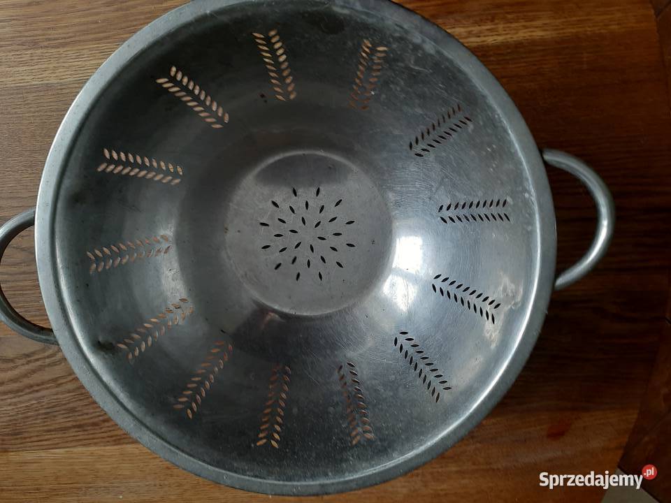 Duży durszlak cedzak sitko średnica 28 wysokość Morąg