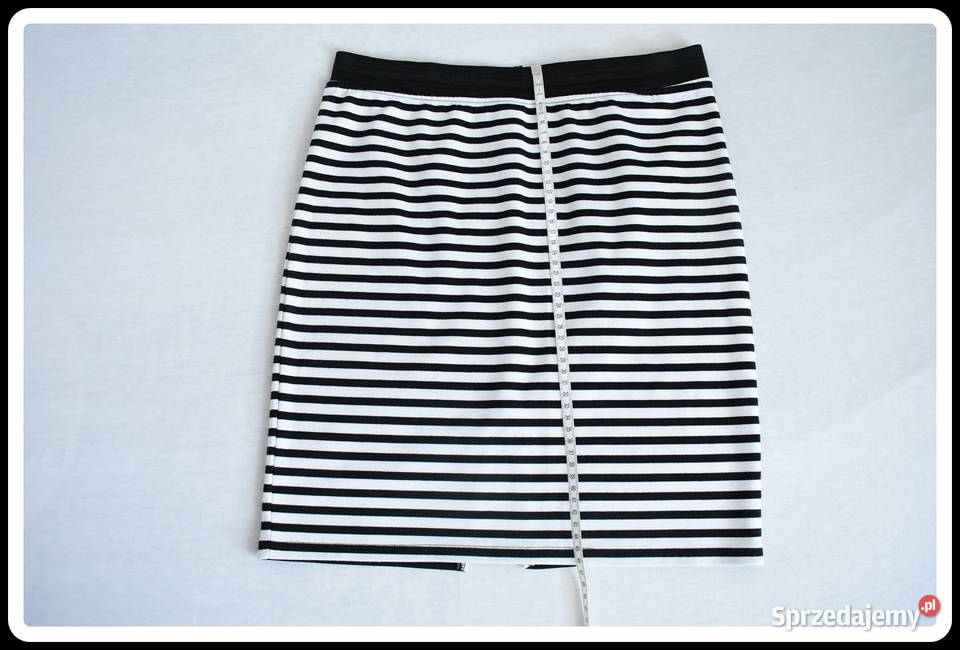 Spódnica w paski na gumce SINSAY 40 L biały Płock sprzedam