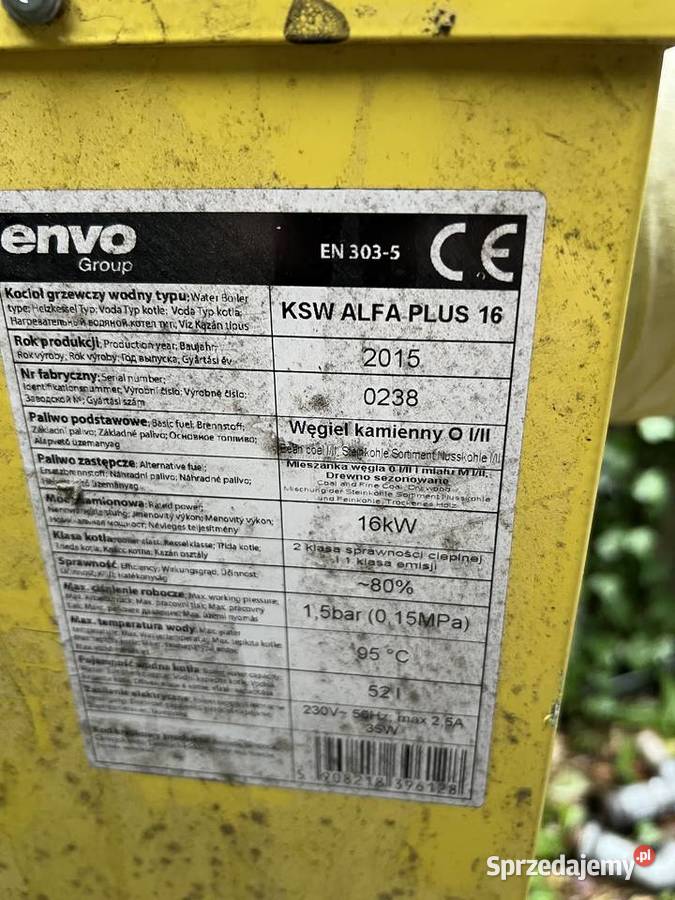 Kocioł grzewczy piec Pereko KSW ALFA Plus 16kW