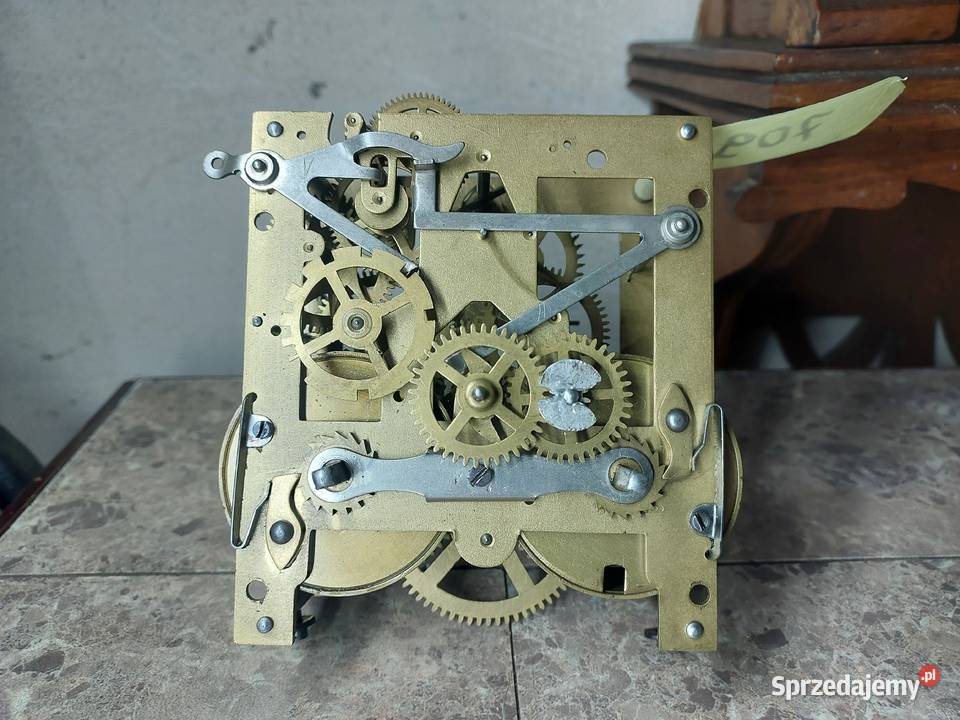 709 Mechanizm starego zegara ściennego Mauthe Tczew