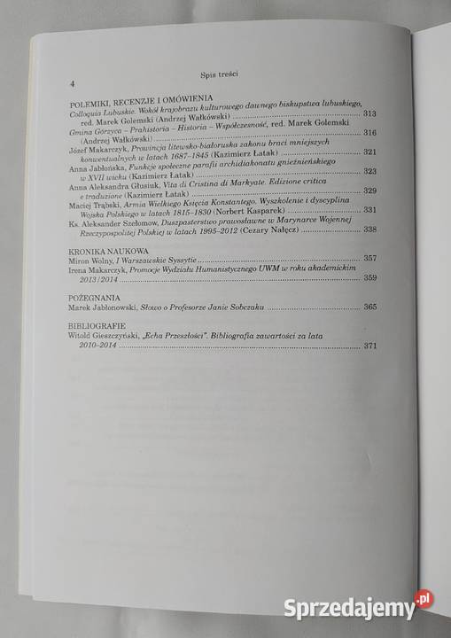 Echa Przeszłości tom XV 2014