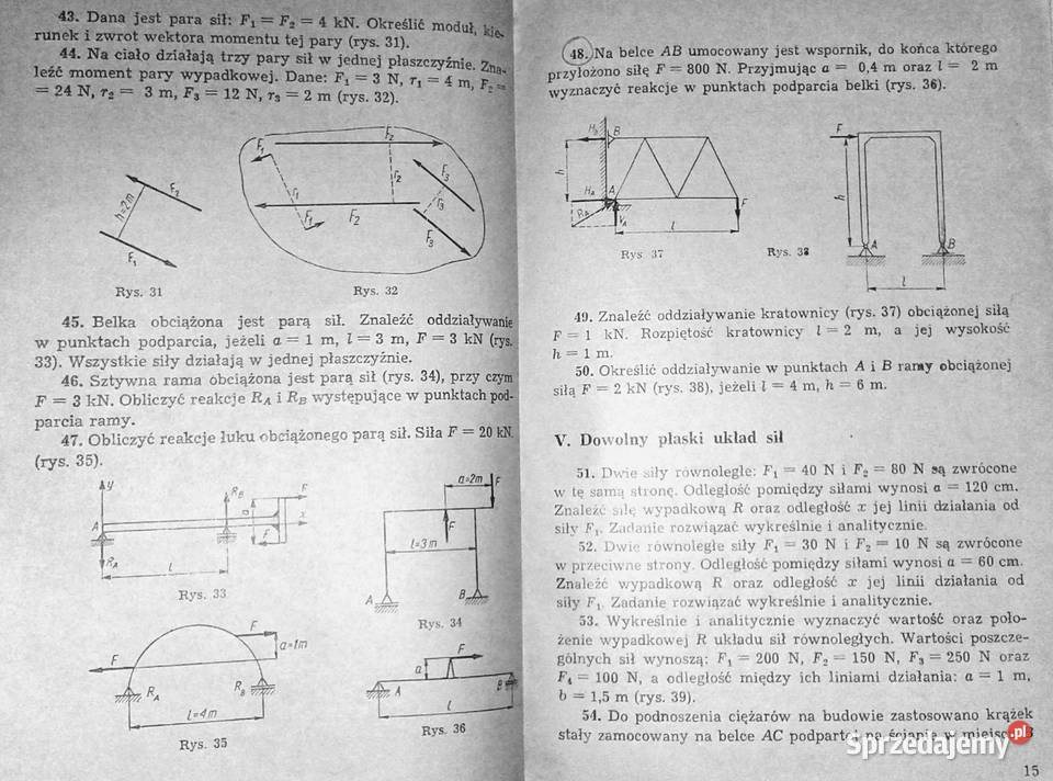 Zbiór zadań z mechaniki technicznej Władysław