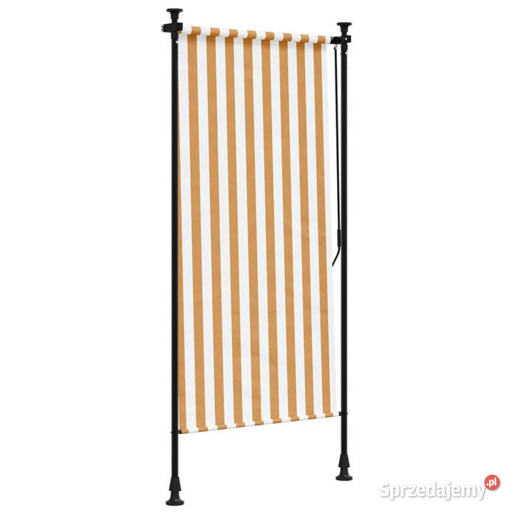 Roleta zewnętrzna pomarańczowobiała 120x270
