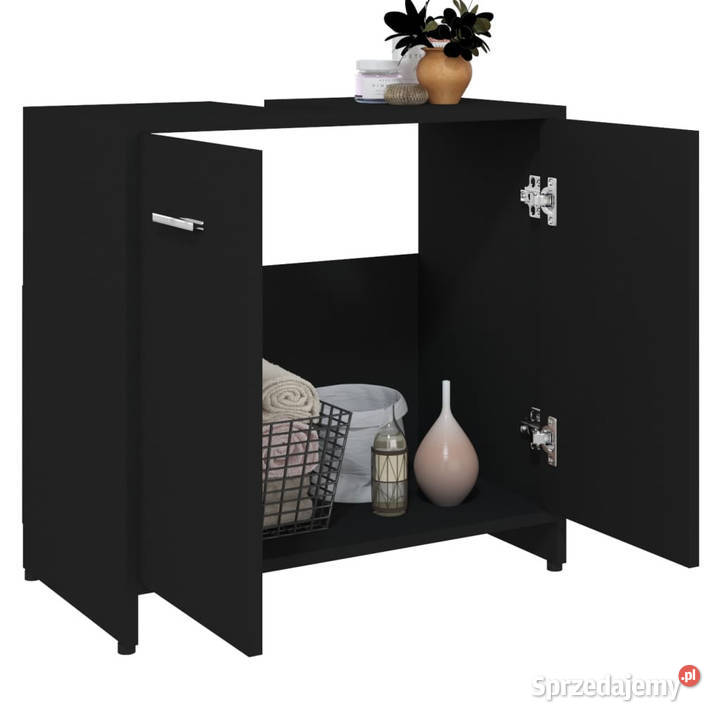 Szafka łazienkowa czarna 60x33x61 materiał Pozostałe Warszawa
