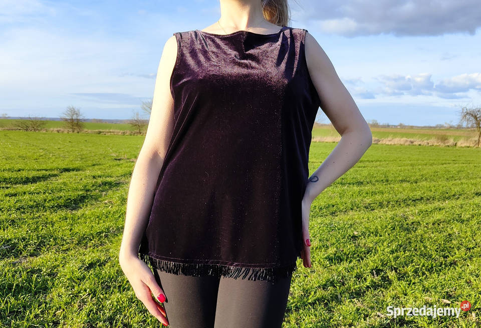 Vintage top Satsuma of London bluzka welurowa Szczecin