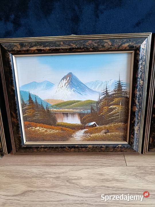 Obraz obrazy ręcznie malowane pejzaże PRL DDR Wrocław