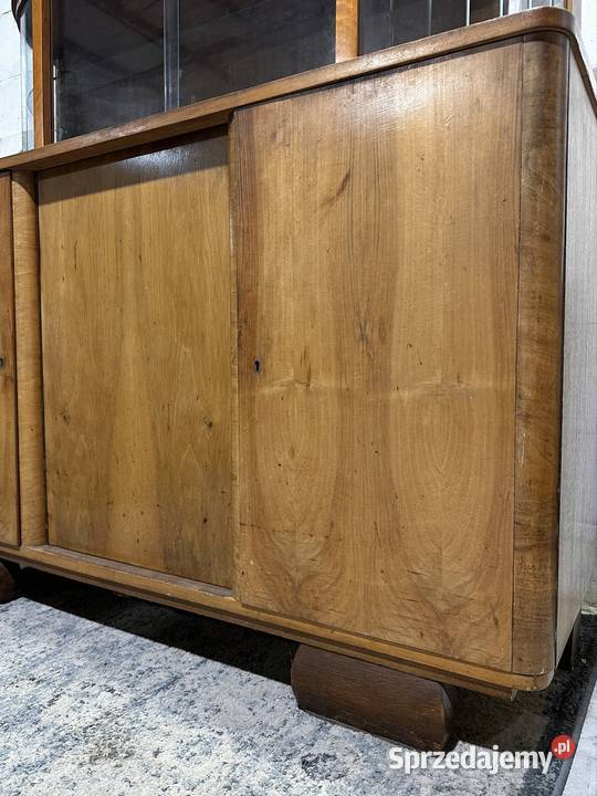 Kredens witryna Art Deco przedwojenna komoda z Wrocław